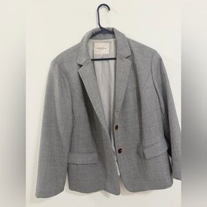 Lafayette 148 Gray Loro Piana Wool & Silk Blazer – Size 18W